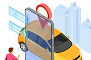 Car Sharing Service Concepts, a Person Illustration by TAlex (Thumbnail 5 of 6)