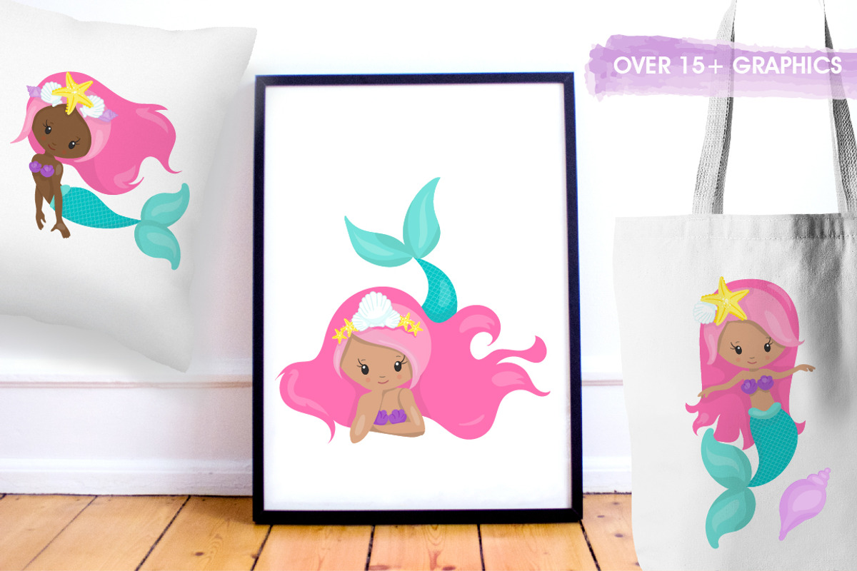 Mermaid Squad, an Illustration by PrettyBundles (Photo 5 of 5)