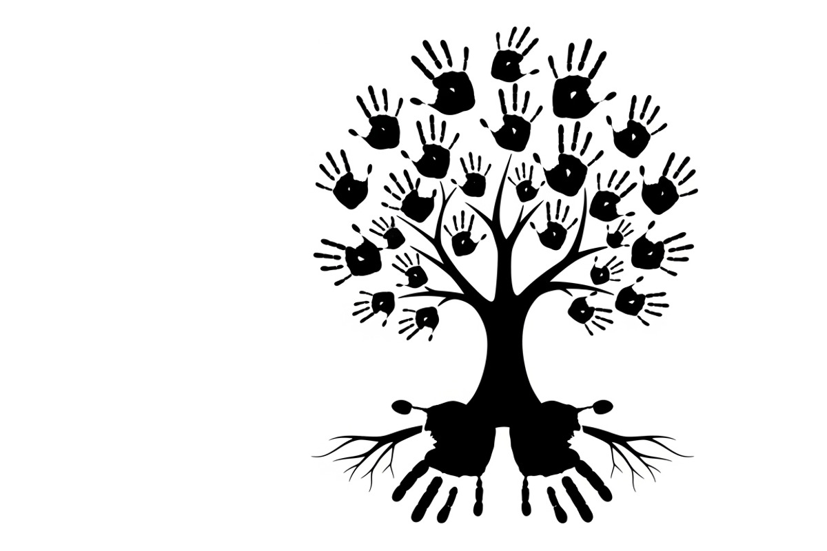 family handprint tree silhouette, an Illustration by Amazin_art (Photo 29 of 29)