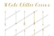 Gold Glittery Hand-drawn Arrows, an Object Graphic by The Bumble Box (Thumbnail 2 of 2)