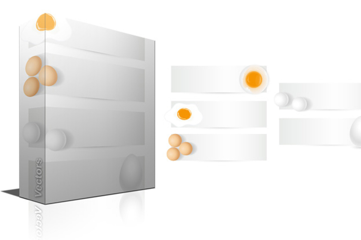 Easter Eggs Vector Banners