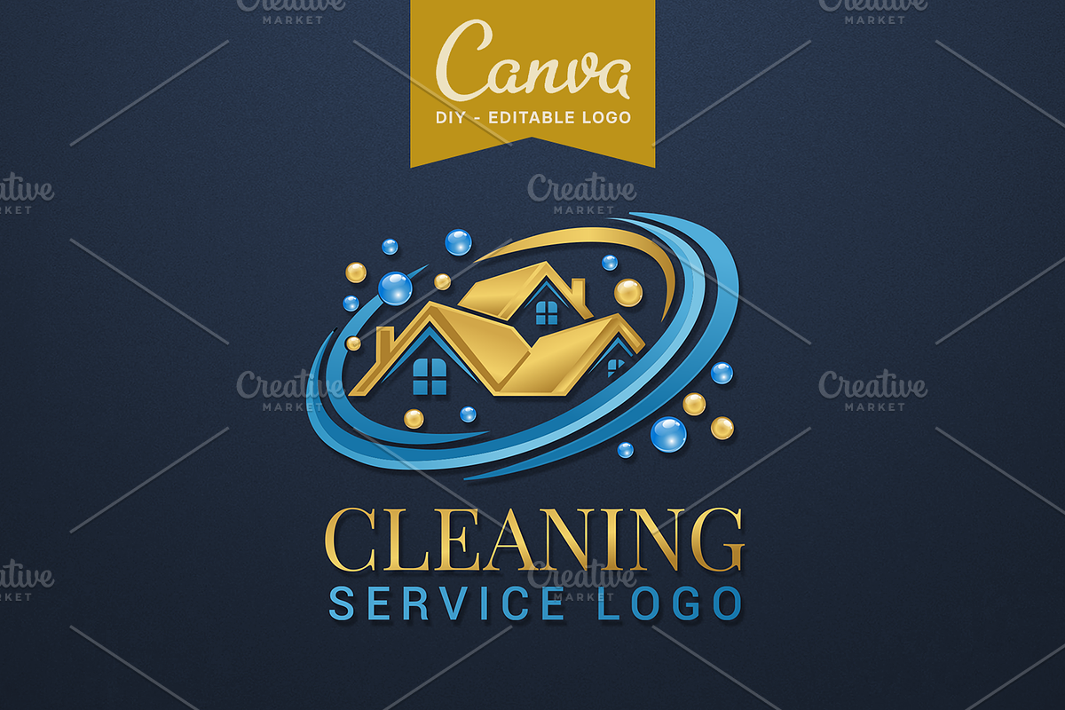 Modern Cleaning Service Logo Canva, a Branding & Logo Template by Arslan (Photo 1 of 2)