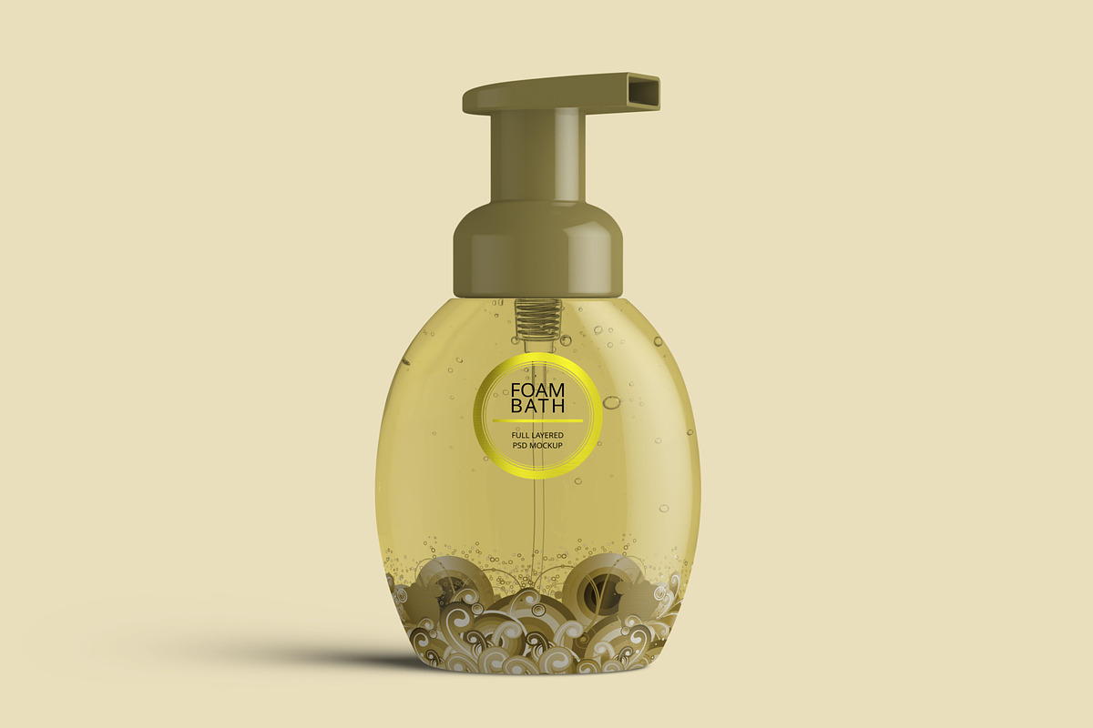 Foaming Soap Dispenser Bottle Mockup, a Cups & Container Mockup by Digitalphaser (Photo 3 of 8)
