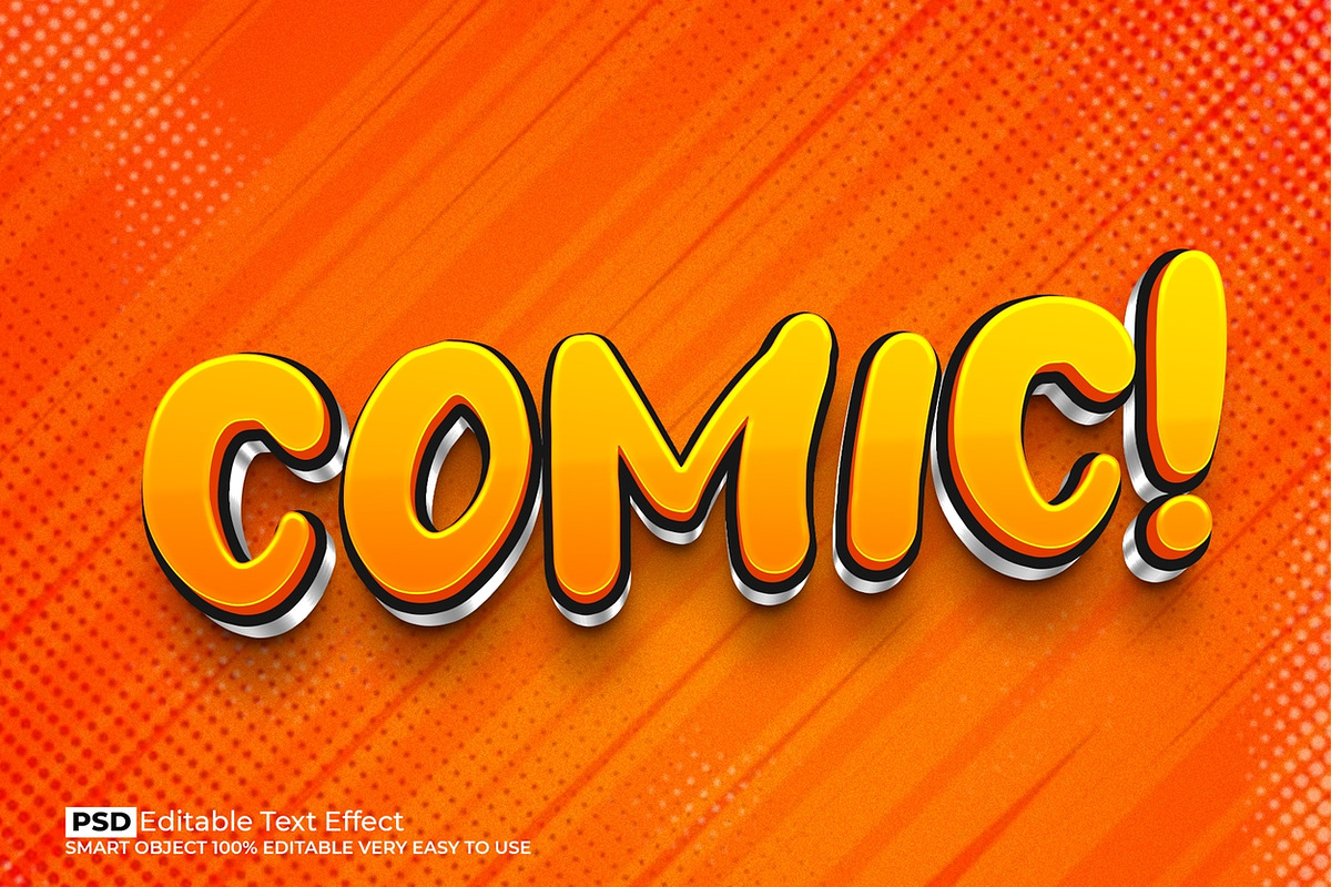 Comic 3D Text Effect PSD, a Layer Style Add-On by Design Fly