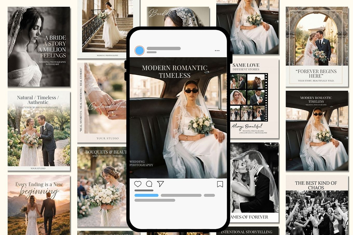 Wedding Photography Instagram Kit, a Social Media Template by Arslan (Photo 3 of 10)