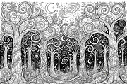 50 Mystical Galaxy Forest Silhouette, a Technology Illustration by Amazin_art (Thumbnail 33 of 33)