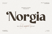 Norgia - Retro Serif Font, a Serif Font by Masyafi Studio (Thumbnail 1 of 8)