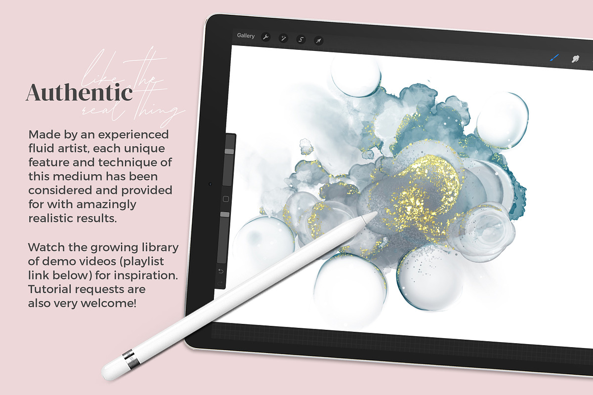 Amazing Alcohol Ink for Procreate, a Brush Add-On by AJ Brushes (Photo 4 of 17)