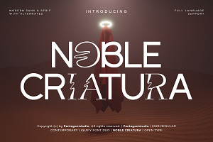 Noble Criatura | Display Sans/Serif