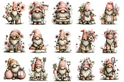 Whimsical Spring Gnome Clipart, an Illustration by OK Design (Thumbnail 3 of 6)
