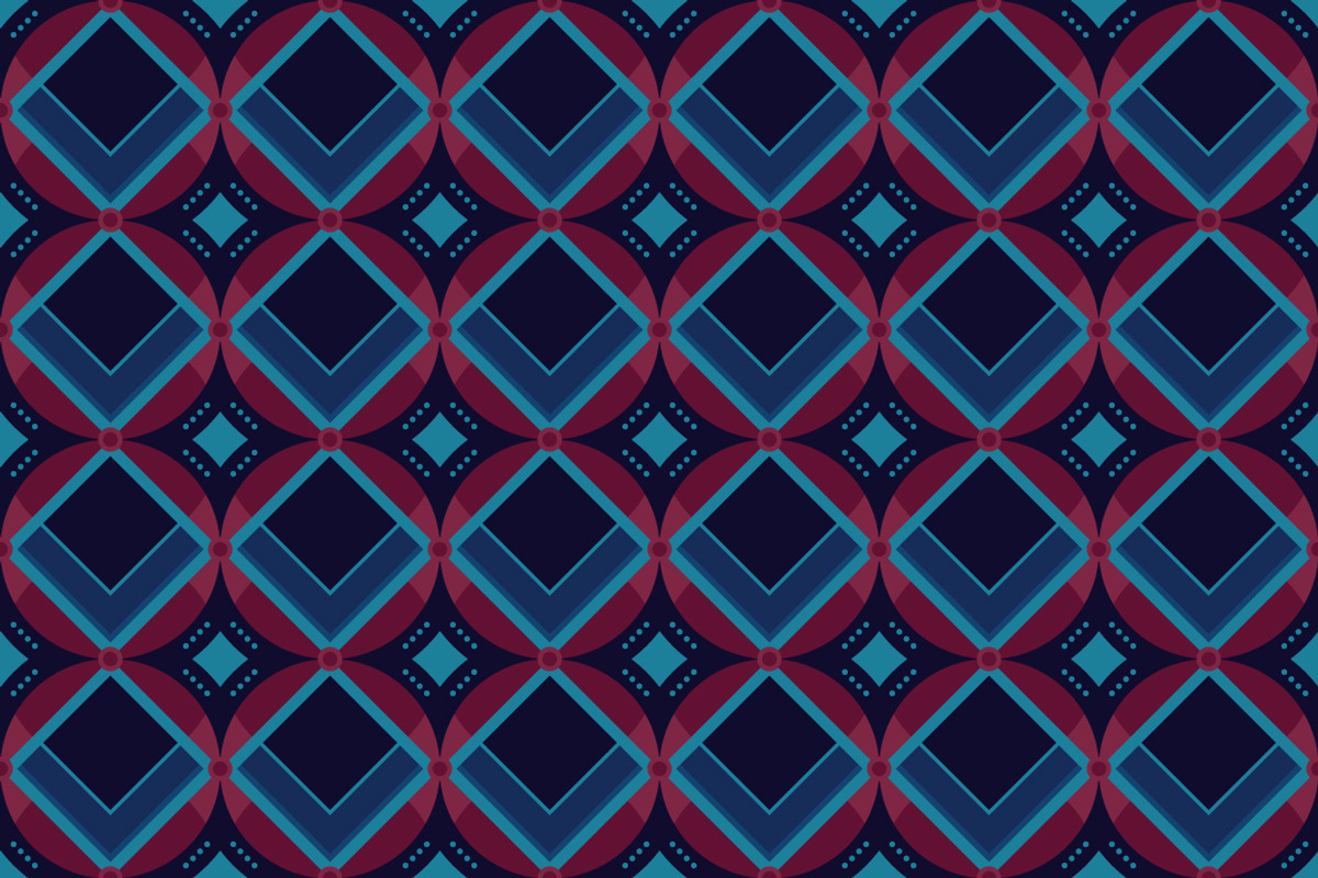 Maroon Blue Geometric Pattern, a Pattern Graphic by Mightyfire
