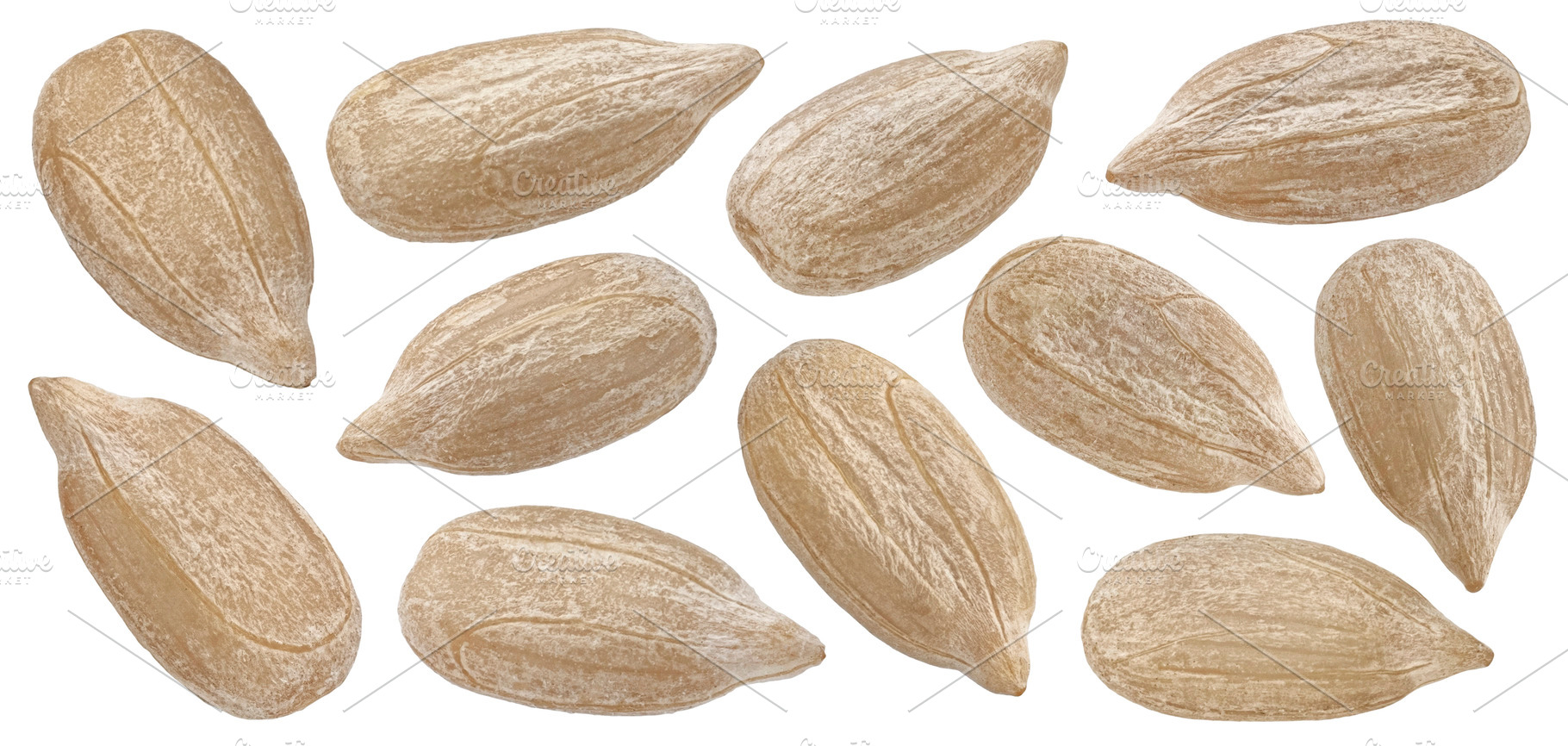 Peeled sunflower seeds isolated, a Food & Drink Photo by Max Lashcheuski