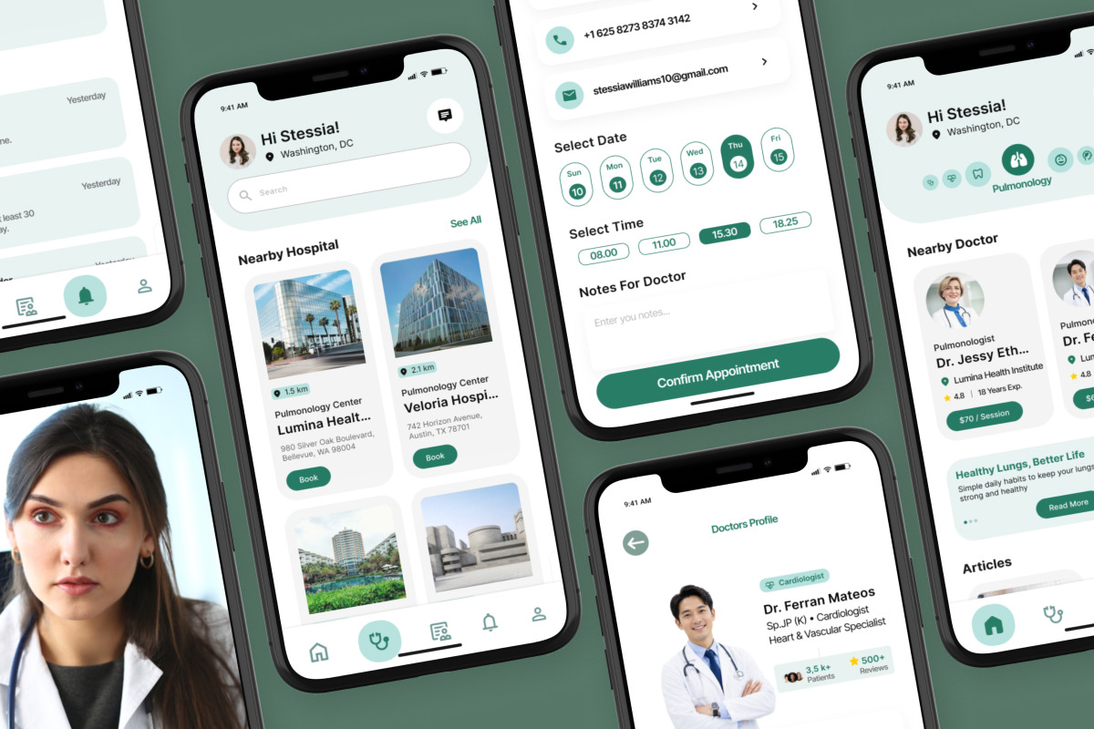 Medica - Medical Appointment Booking, an App Template by trabaskriya (Photo 3 of 5)