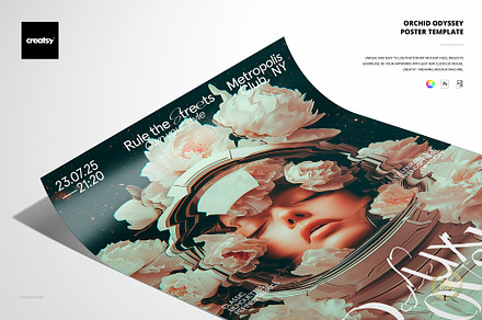 Orchid Odyssey Poster Template, a Poster Template by creatsy5