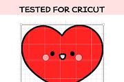 Baby Heart SVG | Cute Kawaii Heart, an Illustration by TheHitShop (Thumbnail 4 of 10)