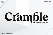 Cramble Modern Stylish Serif Font, a Serif Font by Letteralle Studios (Thumbnail 1 of 10)