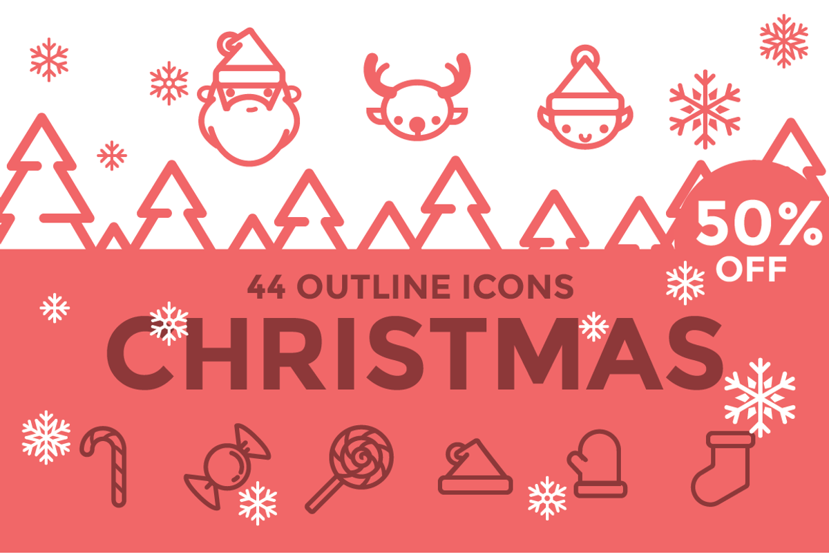 Christmas Icons / illustrations, an Outline Icon by Sarunw (Photo 1 of 5)