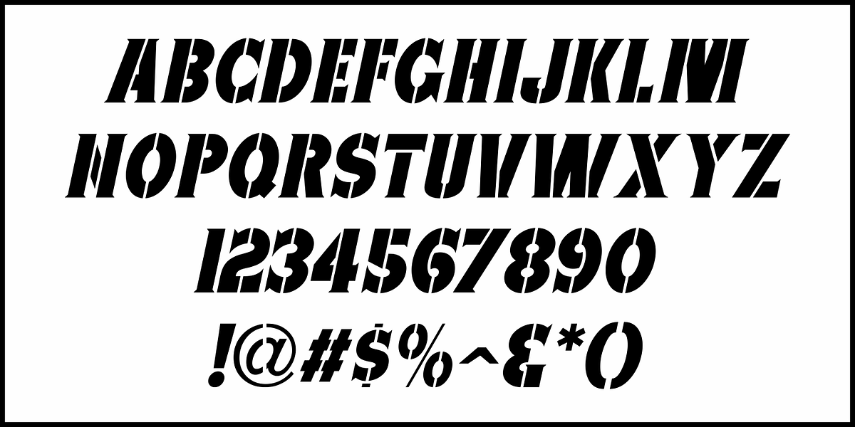 Matinee Stencil JNL, a Font by Jeff Levine Fonts (Photo 5 of 5)