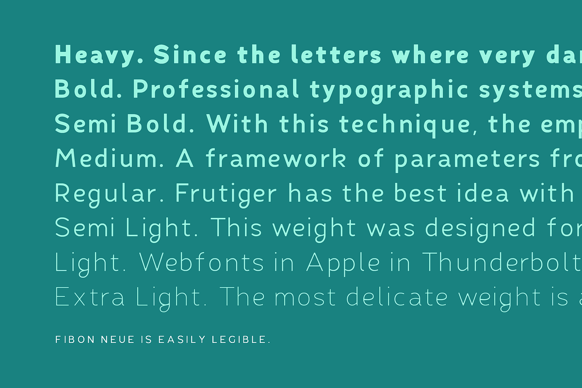 Fibon Neue Family, a Sans Serif Font by Hederae Type Foundry (Photo 4 of 5)