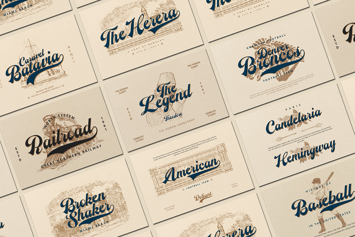 The Herera, a Script Font by Damelev (Photo 2 of 10)