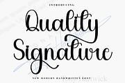 Quality Signature, a Handwritten Font by InermediaSTUDIO (Thumbnail 1 of 9)