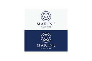 Retro vintage marine nautical logo d, a Branding & Logo Template by LOGOCREATIVE