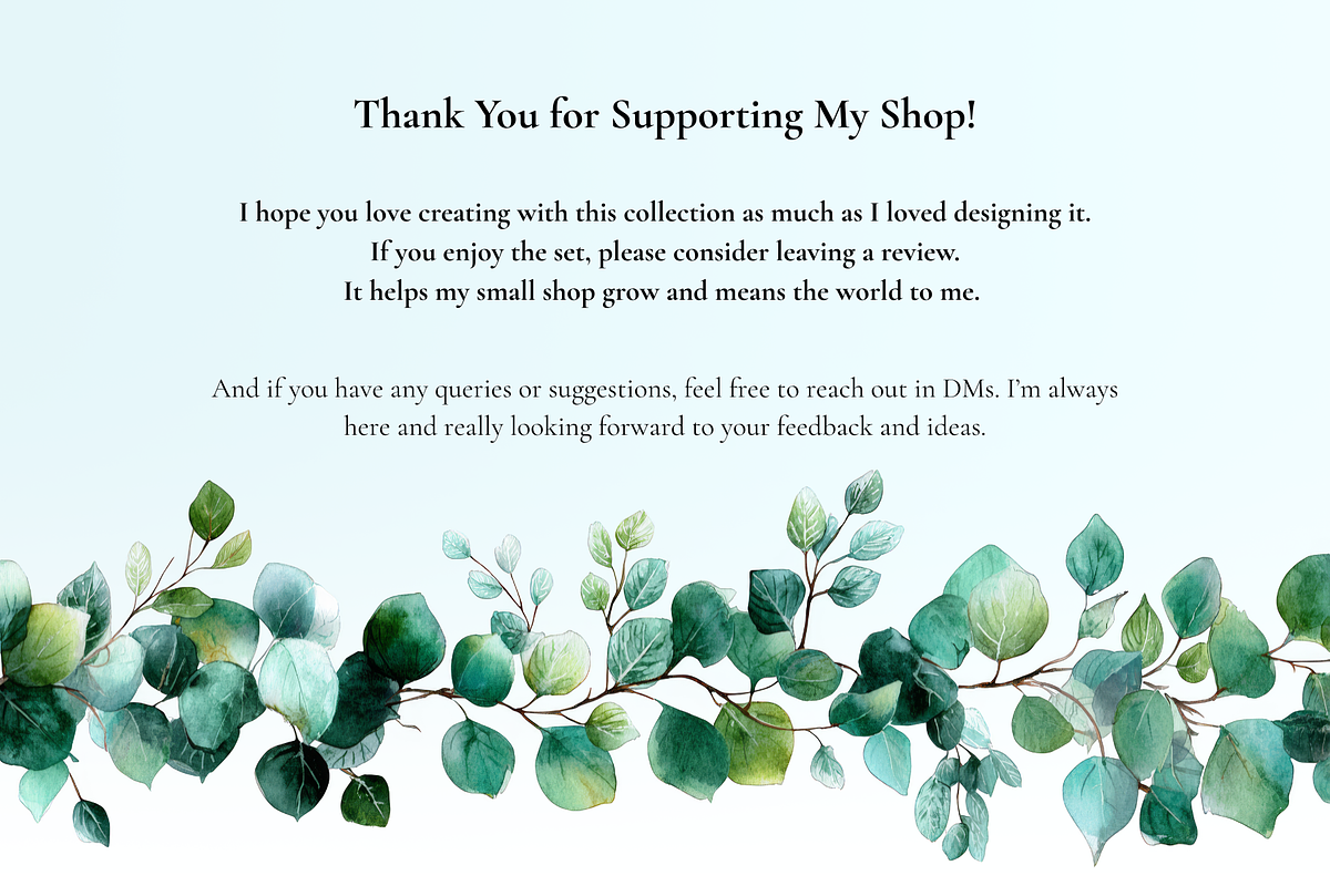 Secret Greens Watercolor Collection, a Decorative Illustration by Loony Dream Designs (Photo 7 of 7)