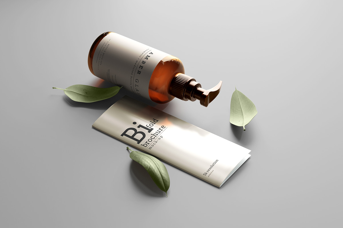 Amber Glass Pump Bottle Mockups, a Cups & Container Mockup by pmvch (Photo 8 of 10)