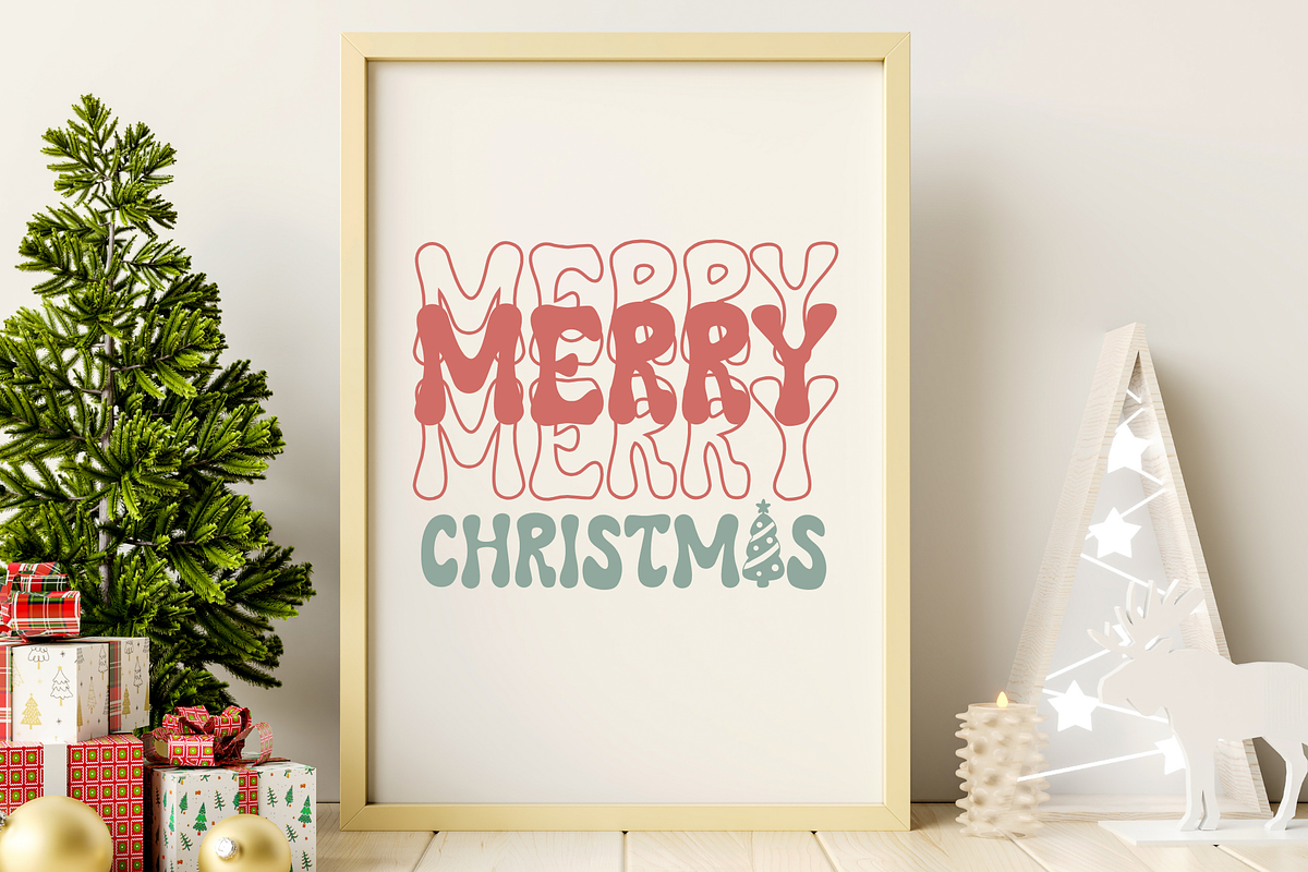 Groovy Christmas is a Christmas font, a Sans Serif Font by Brown Cupple (Photo 2 of 6)