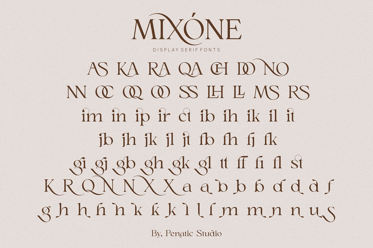 Mixone _ Display Serif Font, a Serif Font by Penatic Studio (Photo 10 of 10)