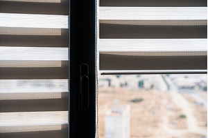 Modern zebra roller blinds on, an Architecture Photo by volodymyrshtun13795