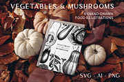 BUNDLE - Vegetables & Mushrooms, a Food Illustration by Yevheniia (Thumbnail 2 of 10)