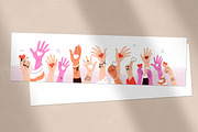 Hands with hearts together banners, a Person Illustration by Good Studio (Thumbnail 4 of 4)