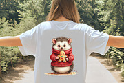 Christmas Cute Hedgehog Clipart, an Illustration by CrexoraLab (Thumbnail 4 of 5)