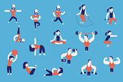Fitness Characters, a Healthcare Illustration by RudenkoArts (Thumbnail 2 of 2)