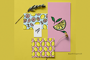 Brushed lemons vector pattern set, a Pattern Graphic by Palette Pursuit (Thumbnail 2 of 12)