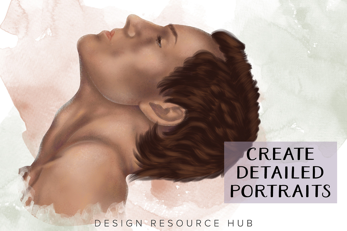 Procreate Drawing: Portrait Poses, a Shape Add-On by Design Resource Hub (Photo 6 of 10)