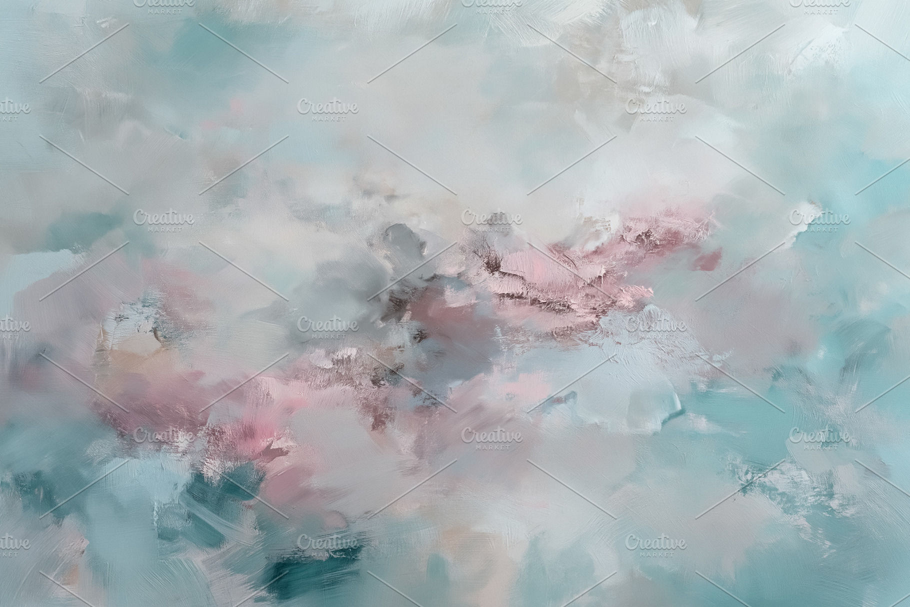 Abstract painting revealing soft color transitions and dynamic b, a Photo by Studio ANNA