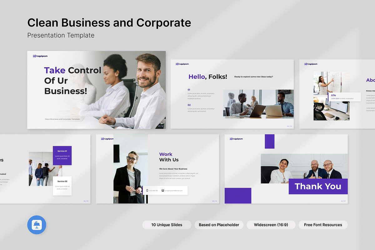 Clean Business and Corporate Keynote, a Presentation Template by Antstheme (Photo 1 of 2)