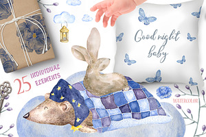 Baby Dreams Watercolor Cute Animals