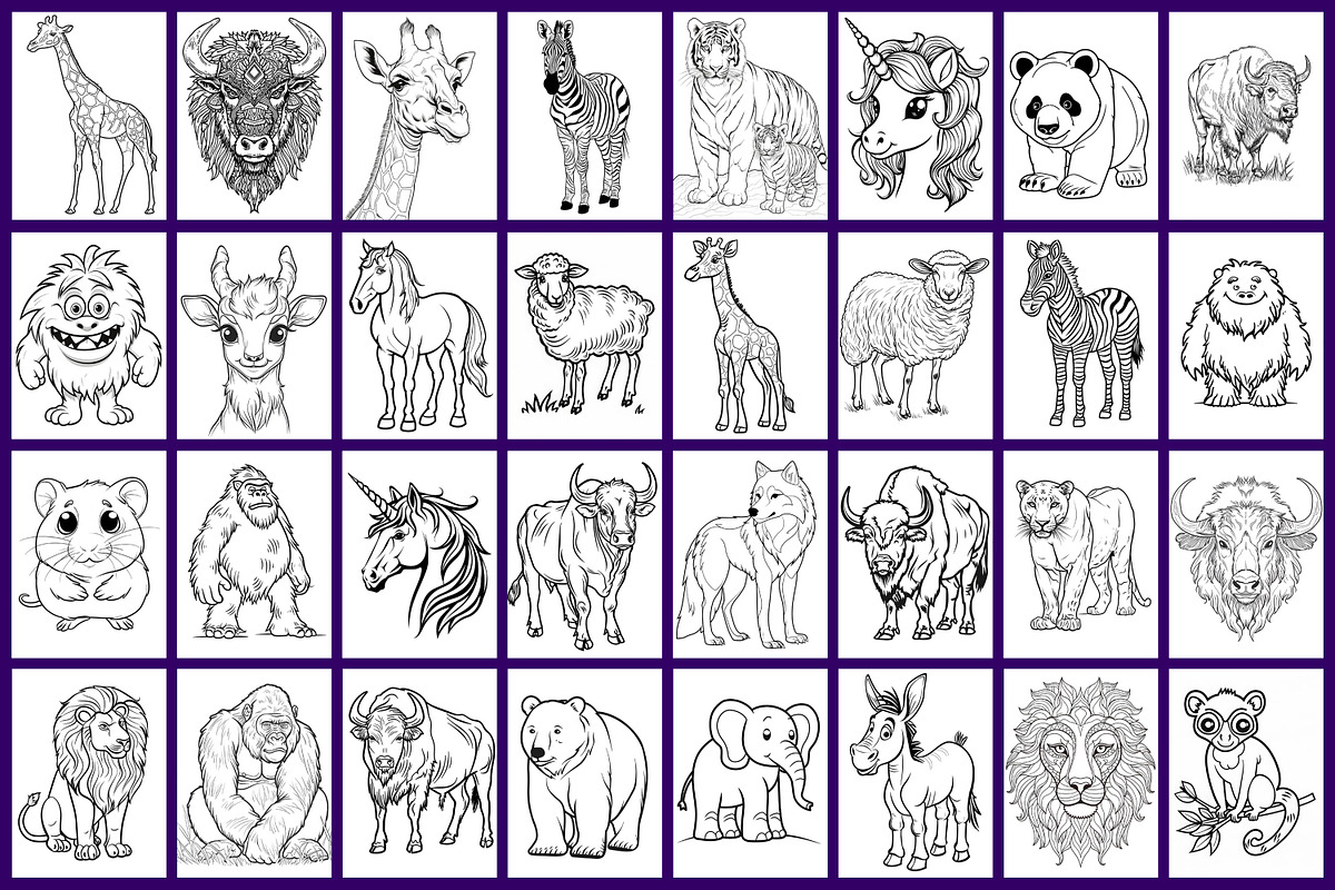Animal Coloring Page, a Graphic by Forhadx5 (Photo 3 of 10)