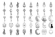 Celestial Witchcraft Line Art, a Decorative Illustration by DENIDigitalArtSudio (Thumbnail 6 of 8)