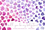 Watercolor Hearts Set Valentines Day, an Object Graphic by NataliArkushArt (Thumbnail 1 of 10)