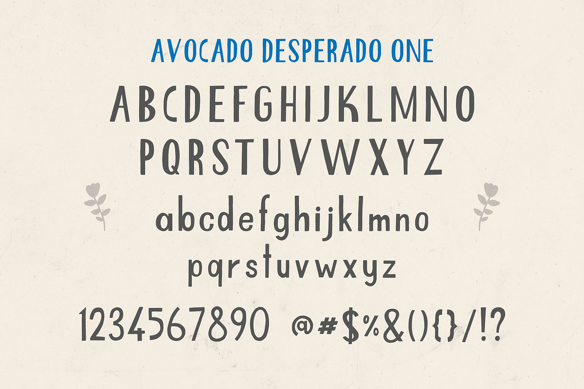 Avocado Desperado Font Set preview 5