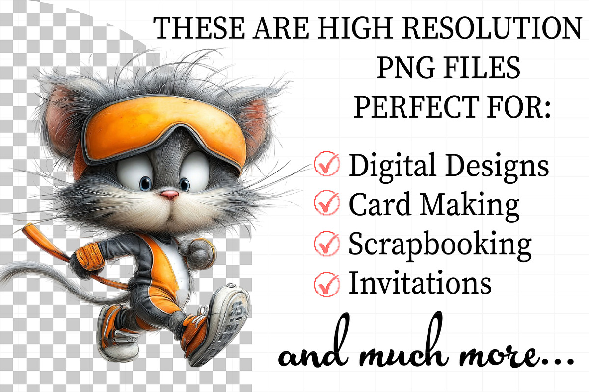 Sporty Cat Clipart Bundle, an Illustration by Daily.Designs (Photo 2 of 5)