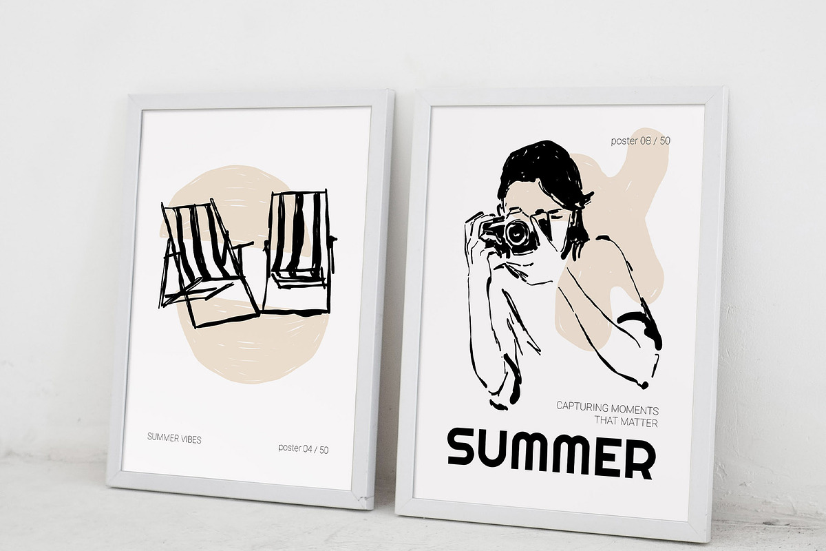 SUMMER VIBES posters set, a Seasonal Illustration by Yuliia Lashevska (Photo 11 of 11)