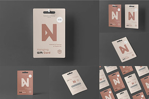 Hanging Gift Card Mock-up, an Advertising Mockup by zippypixelstudio