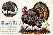 Thanksgiving Turkey Sublimation, a Seasonal Illustration by Libby Wishes (Thumbnail 1 of 4)