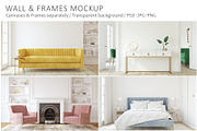 COLORFUL HOME Wall&Frame Mockup, a Poster Template by MyHomeMockups (Thumbnail 1 of 12)