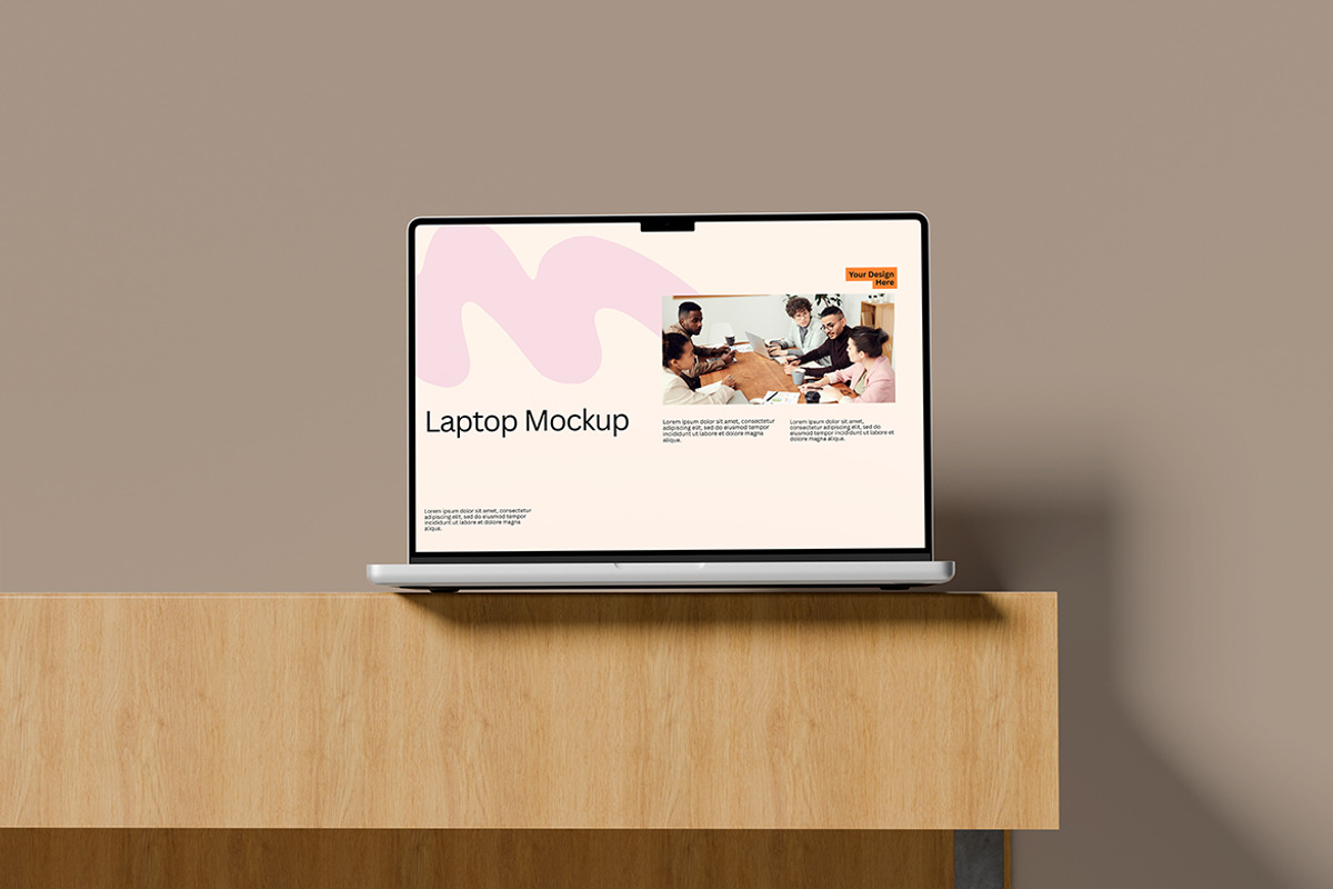 Laptop Mockup, a Wearable Device Mockup by Pikachudesign (Photo 2 of 4)